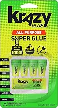 Krazy Glue Single-Use Tubes w/Storage Case, 0.07 oz, 4/Pack Pack of 2