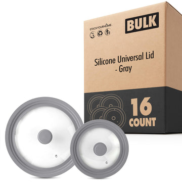 Universal Lids (16 Pack) by Modern Innovations – Gray, Pack of 16, Model MI 1268_Case