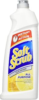 Soft Scrub Total All Purpose Bath & Kitchen cleanser, lemon Scent 24 Oz (Pack Of 9), White