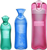 Hot Water Bottle Bag Hotpack for Hot and Cold Compress, Neck and Shoulder Pain Relief(Rosy,2000ml)