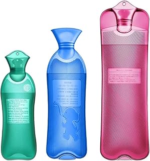 Hot Water Bottle Bag Hotpack for Hot and Cold Compress, Neck and Shoulder Pain Relief(Rosy,2000ml)