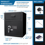 Barska Large Drop Door / 1.10 Cubic ft. / Multi Cabinet Safes