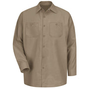 Long Sleeve Industrial Solid Work Shirt Khaki X-Large - 5 Pack by Red Kap – Polyester, Khaki, Pack of 5, Model SP14