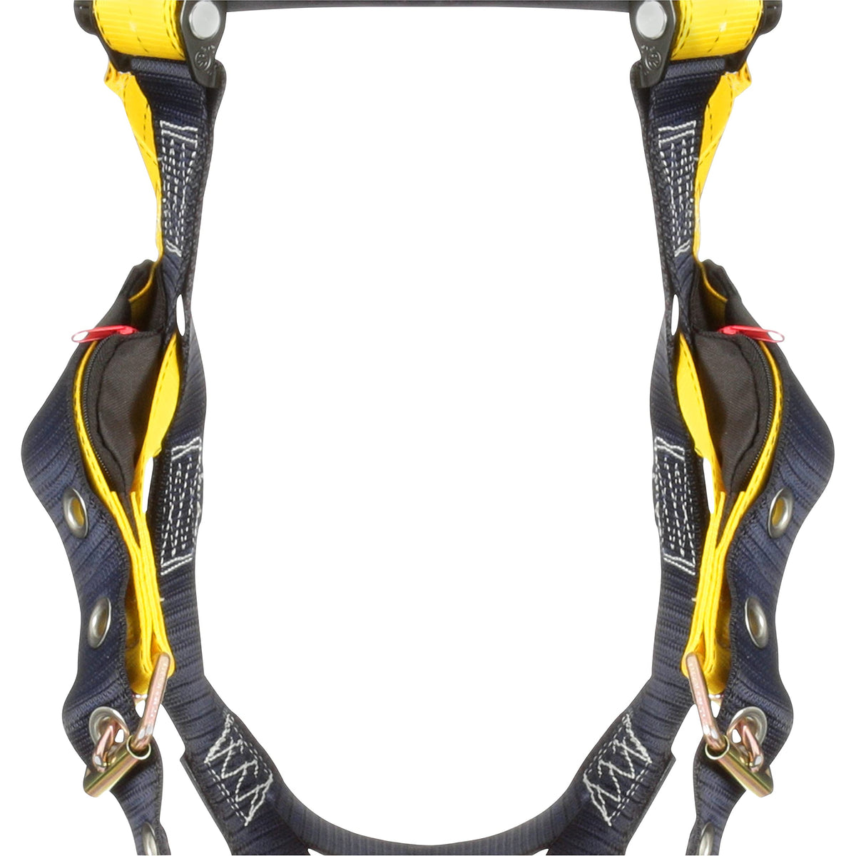 DBI-SALA,Delta Full Body Harness, Back D-Ring, Tongue Buckle Leg Straps, 2X-Large, Yellow/Navy by 3M – Double Extra Large, Nylon, Navy/Yellow, Model 1101253