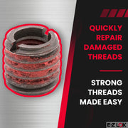 E-Z LOK Pack of 10 / 10 / 1/4-20 Internal Threads 7/16-14 External Threads Nut Inserts