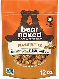 Bear Naked Peanut Butter Granola Cereal 12 oz | Good Source of Fiber, Whole Grain Snacks