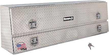 Buyers Products - 1705660 Contractor Toolbox With Drop Door, Diamond Tread Aluminum, 96 Inches