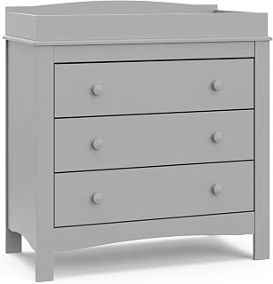 Graco Noah 3 Drawer Changing Table Dresser, Pebble Gray