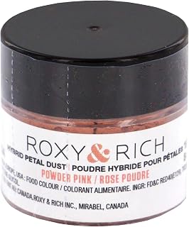 Roxy & Rich Hybrid Petal Dust Powder Food Color 8 Milliliters Volume, Powder Pink