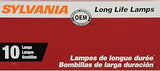 SYLVANIA 3757A Long Life Miniature Bulb, (Contains 10 Bulbs)