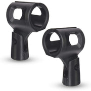 Indestructible Large Barrel/Wireless Microphone Holders - 2 Pack () by Performance Plus – 2 Pack, Rubberized Plastic, Black, Pack of 2, Model MH4W-2