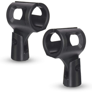 Indestructible Large Barrel/Wireless Microphone Holders - 2 Pack () by Performance Plus – 2 Pack, Rubberized Plastic, Black, Pack of 2, Model MH4W-2