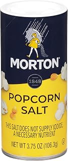 Morton Popcorn Salt, (3.75 oz), 1-Pack, for Popcorn, Snacks & Seasoning