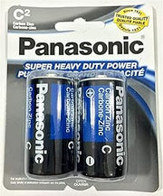 6PC Size C Panasonic Batteries Super Heavy Duty Power Zinc Carbon