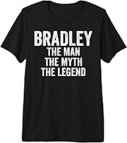 Men's Bradley The Man The Myth The Legend First Name Father's Day Premium Tri-Blend T-Shirt
