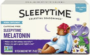 Celestial Seasonings Sleepytime Melatonin Wellness Tea, Caffeine Free, 18 Bags (Pack Of 6)
