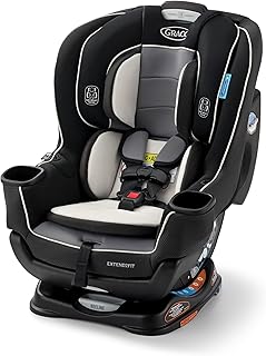 Graco Extend2Fit Convertible Car Seat, Rear and Forward Facing Car Seat with Adjustable Extension Panel for Extra Legroom, Great Gift for Baby Shower or Baby Registry, Gotham