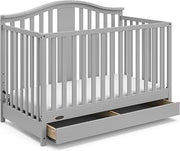 Graco Solano 4-in-1 Convertible Crib with Drawer, Pebble Gray
