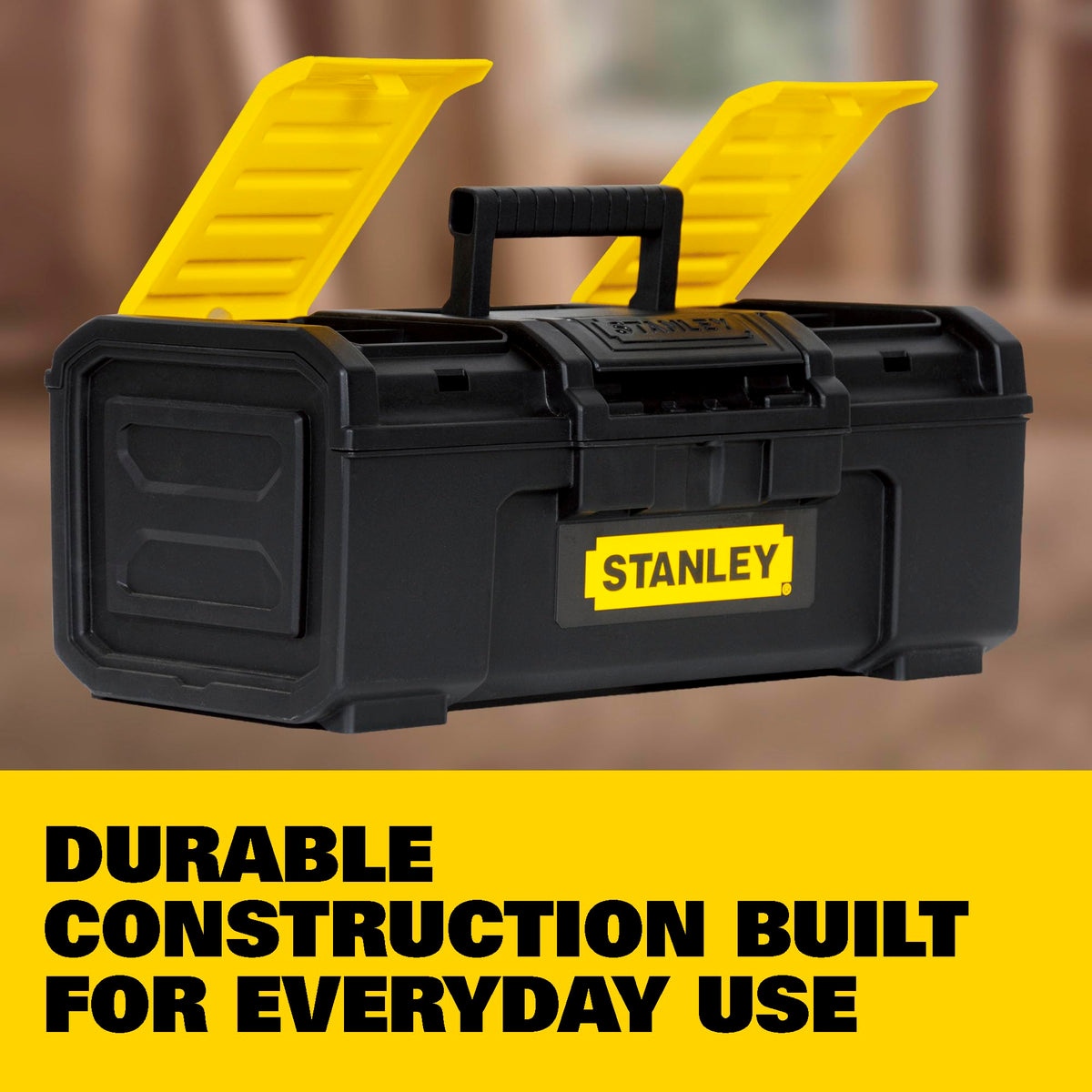 Tool Box by STANLEY – One Size, Plastic, Yellow/Black, Model STST16410