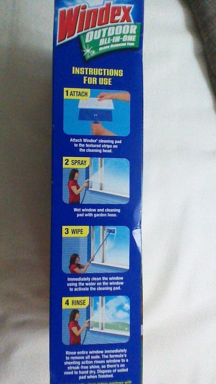 Cleaner Window Outdoor All in One by Windex – 1 Count (Pack of 1), Blue