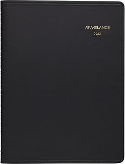 2022 Weekly Appointment Book & Planner by AT-A-GLANCE, 8-1/4" x 11", Large, Black (7095005)