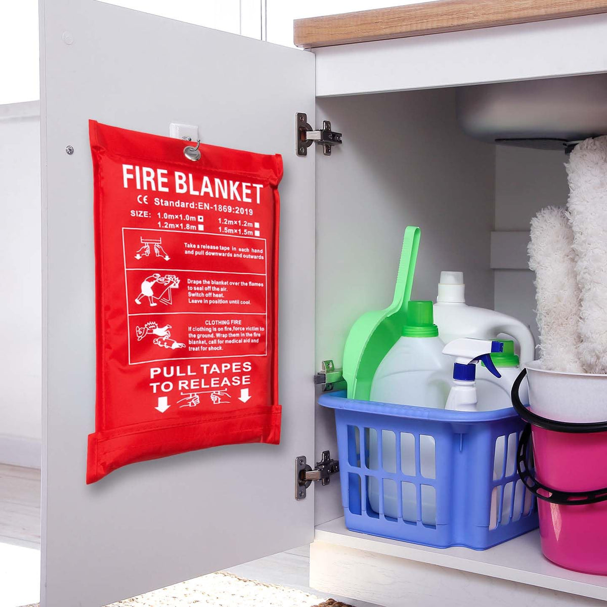 Fire Blanket by LifeVac – Throw, Fiberglass, White, Model Fire-B