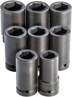 Proto J76104 1-inch Drive 8-piece Deep Metric Impact Socket Set - 6-point