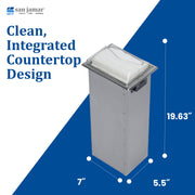 In-Counter Napkin Dispensers by San Jamar – Stainless Steel, Clear, Model H2001CLSS