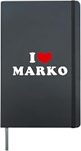 I Love Marko, I Heart Marko Hardcover Journal, Black