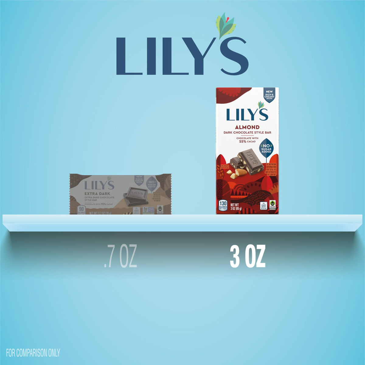 Lily's Almond Dark Chocolate Style / 3 Ounce (Pack of 12) / Dark Candy & Chocolate Bars