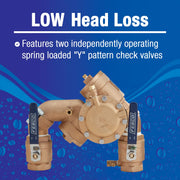 825Y Bronze RPZ Backflow Preventer with SentryPlus Sensor by Febco – 1 1/4 Inch, Bronze, Model F825FBV