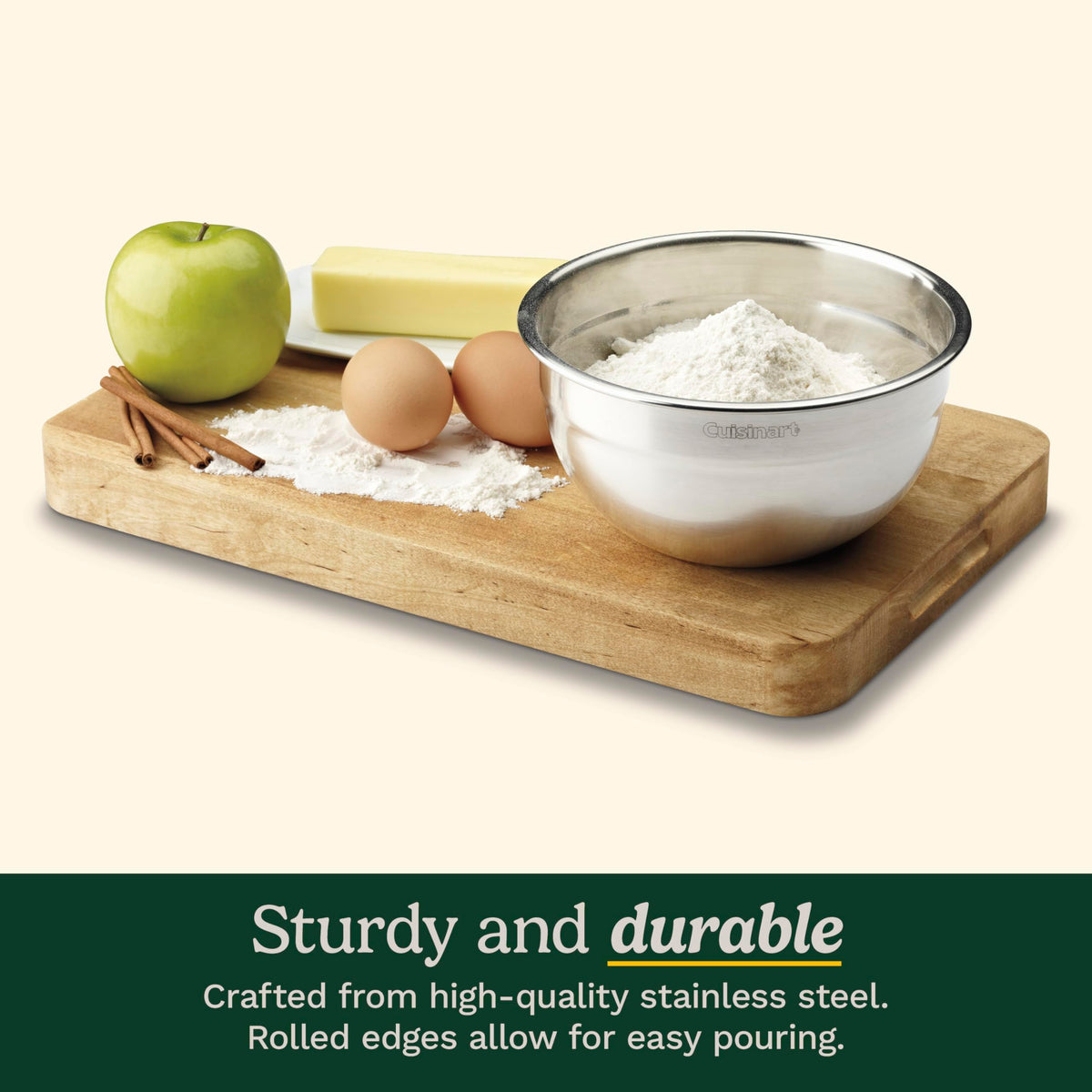 Cuisinart Stainless Steel Mixing Bowls, 3-Piece Nesting Set
