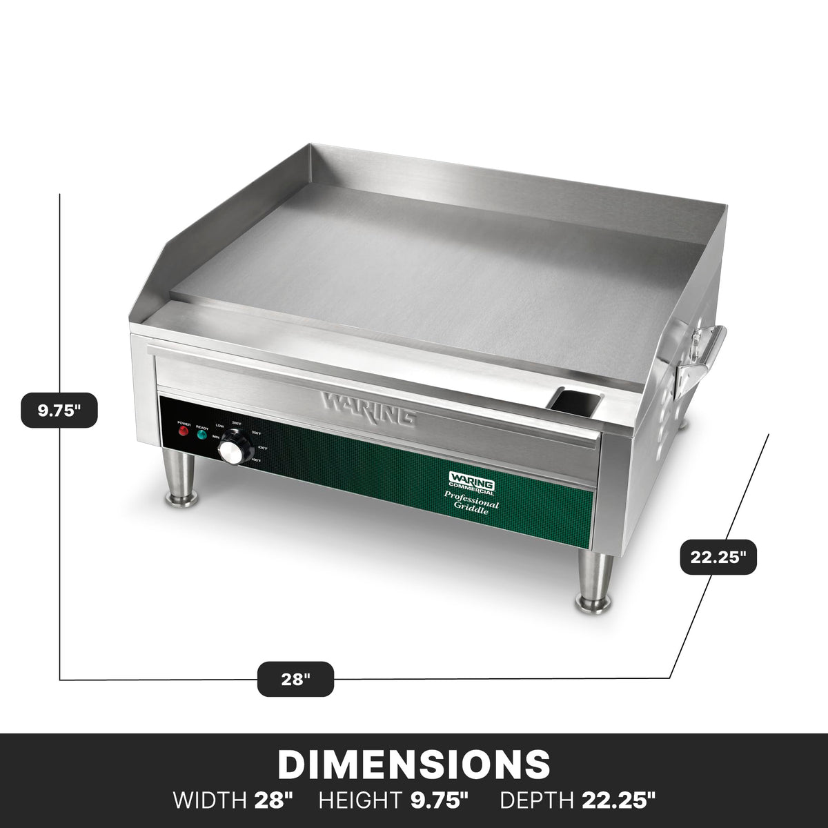 Waring 24 Inch |Model WGR240X / 25.5x28.75x14.125 / Stainless Steel Electric Griddles