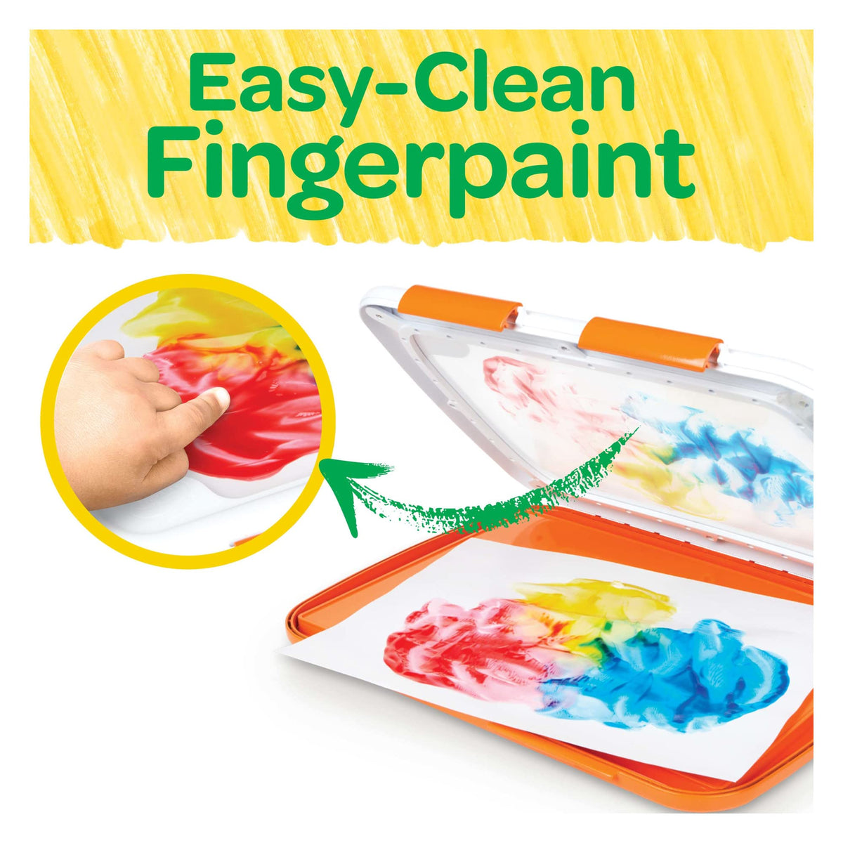 : Fingerpaint (Bilingual) by Crayola – 13 Piece Set, Paper, Blue,Red, Pack of 4, Model 806911