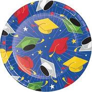 Creative Converting Hats Off Grad Dessert Plates, 8 Count