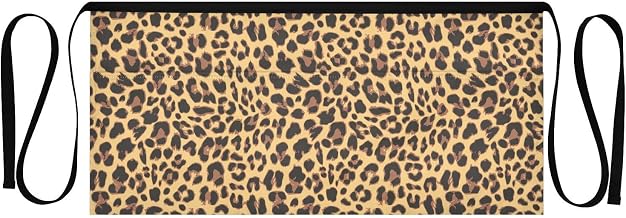 Kitchen Apron Leopard Print | Unisex Server Apron with 3 Pockets, Adjustable for Waiters, Gardeners, Kitchen, BBQ, Painting and Restaurant Work