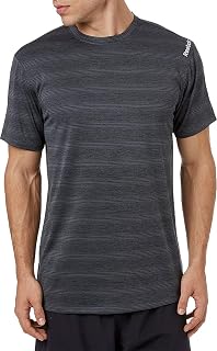Reebok Men's Stripe Performance T-Shirt, (Sd St-Nightfall/Caviar, M)