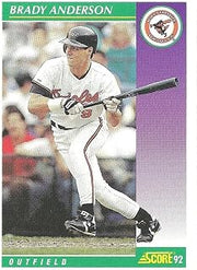 Baseball MLB 1992 Score #365 Brady Anderson #365 NM Orioles