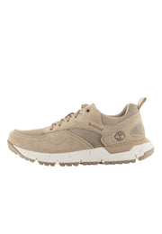 Voyager Park ReBOTL Men's Low Trainers Taupe Leather & Textile by Timberland – 8, Light Taupe, Model 9300000225397703