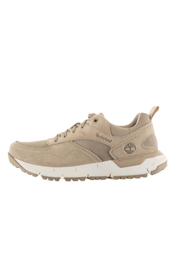Voyager Park ReBOTL Men's Low Trainers Taupe Leather & Textile by Timberland – 8, Light Taupe, Model 9300000225397703