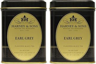 Harney & Sons Black Earl Grey Loose Leaf Tea,4 Ounce,(Pack of 2)