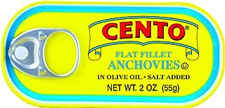 Cento Flat Fillet Anchovies, 2 Ounce Tins (Pack of 25)