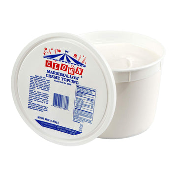 Marshmallow Cream Topping 6 Case 1 Gallon by Clown Global Brands – Pack of 6