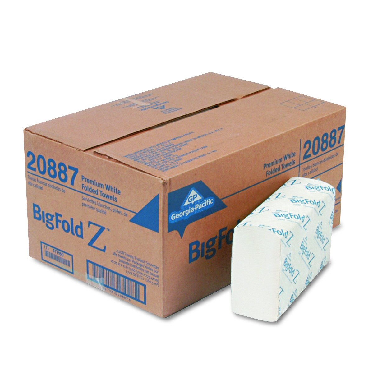 Georgia Pacific Professional BigFold Paper Towels by Georgia-Pacific – 10.40" x 10.80", Paper, White, Pack of 10, Model 20887