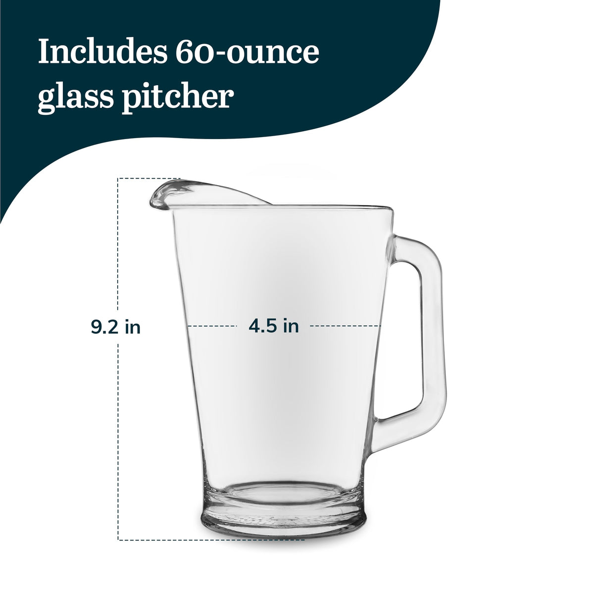 Libbey Large Glass / 60 Ounces / Glass Pitcher Jugs