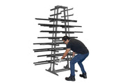 Heavy Duty 14 Gauge Steel Horizontal Storage Rack by Durham – Alloy Steel, Gray, Model HSR-303085-95