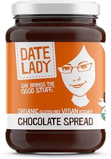 Date Lady Organic Chocolate Date Spread, Pack of 12, 10.2 oz Each, Rich Fudgy Flavor, Gluten-Free, GMO-Free