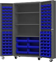 Durham Mobile Cabinet, 102 Bins, 3 Shelves