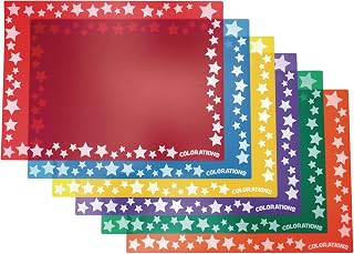 Colorations flexible plastic mats, set of 6, reusable washable multi-use mats for arts, crafts and classroom activities, model TIDY