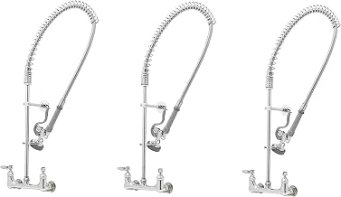 T&S Brass B-0133-B Easy Install Wall Mount Pre-Rinse Faucet for Commercial Kitchens. Includes Wall Bracket and Sprayer Meets New DOE Requirements with a 1.15 GPM Flow Rate (Pack of 3)